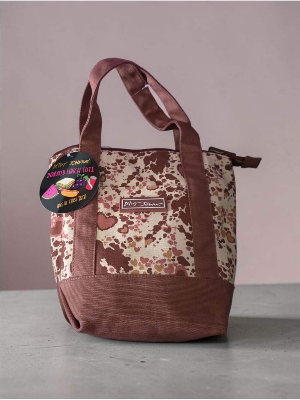Betsey Johnson Canvas Insulated Lunch Tote NWT